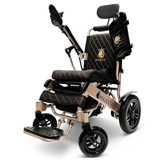 MAJESTIC IQ-8000 wheelchair comes with a lightweight frame and two battery sizes. You can also choose from four frame and cushion colors to create your unique style.