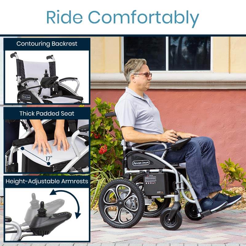 Compact Power Wheelchair - Foldable Long Range Transport Aid - Excelwee